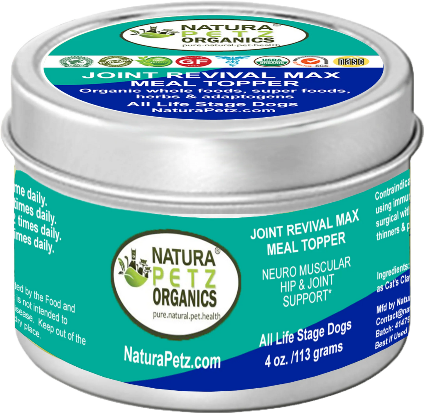 Joint Revival Max Master Blend Meal Topper* Neuro Muscular Hip & Joint Support* Master Blend For Dogs & Cats*