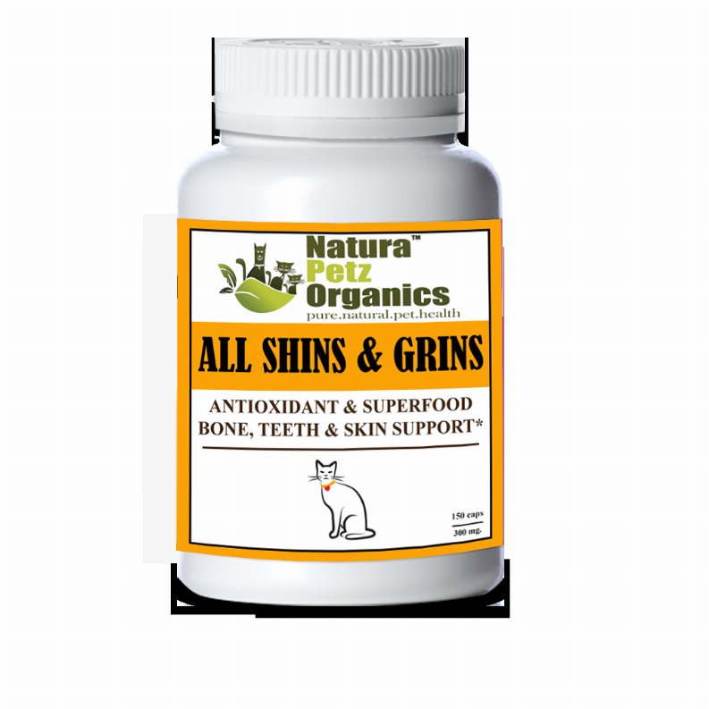 All Shins & Grins Capsules - Antioxidant Super Food Bone, Eye, Teeth & Skin Support Dog & Cat*