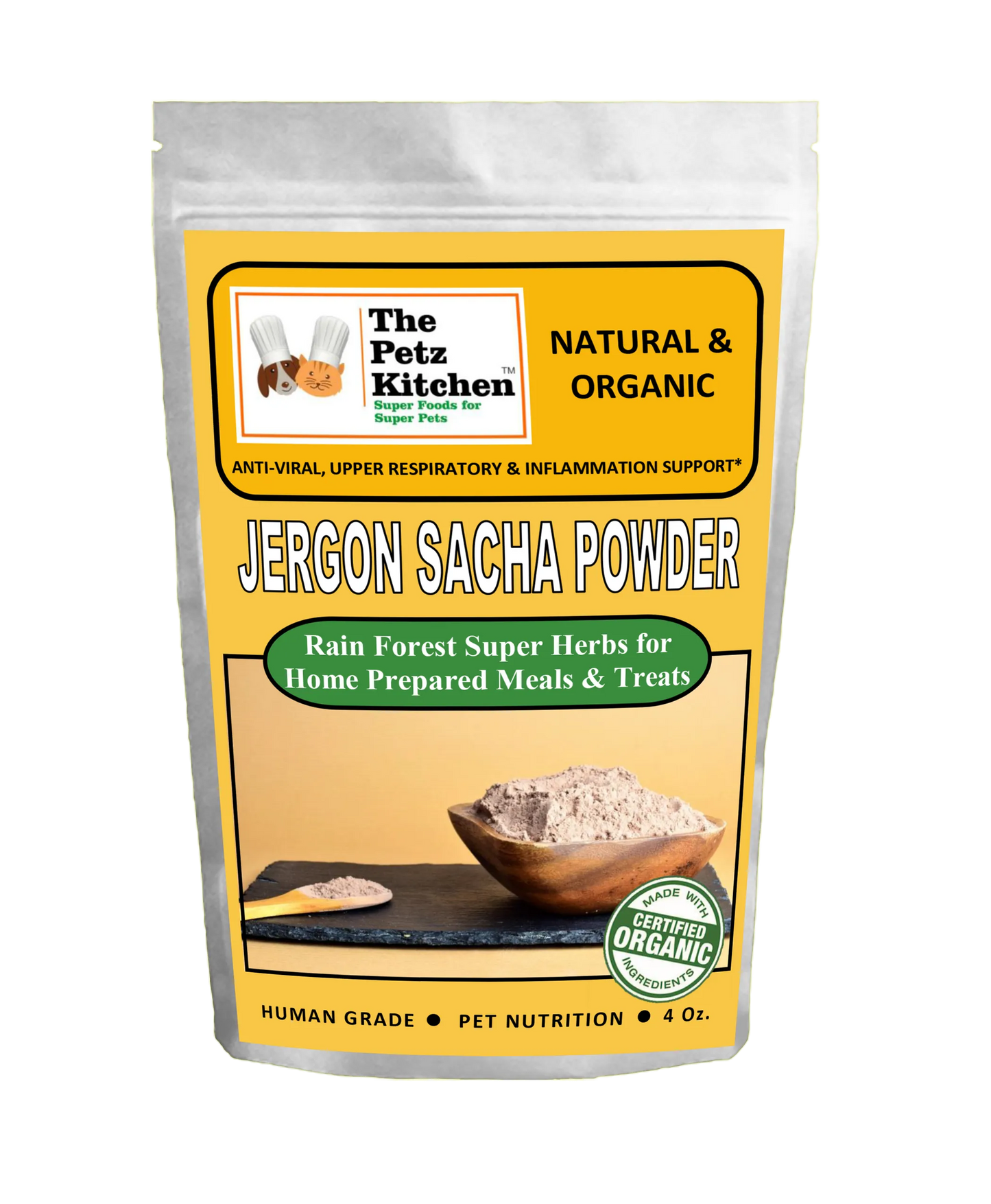 Jergon Sacha Powder - Anti-Viral, Upper Respiratory & Inflammation Support* The Petz Kitchen