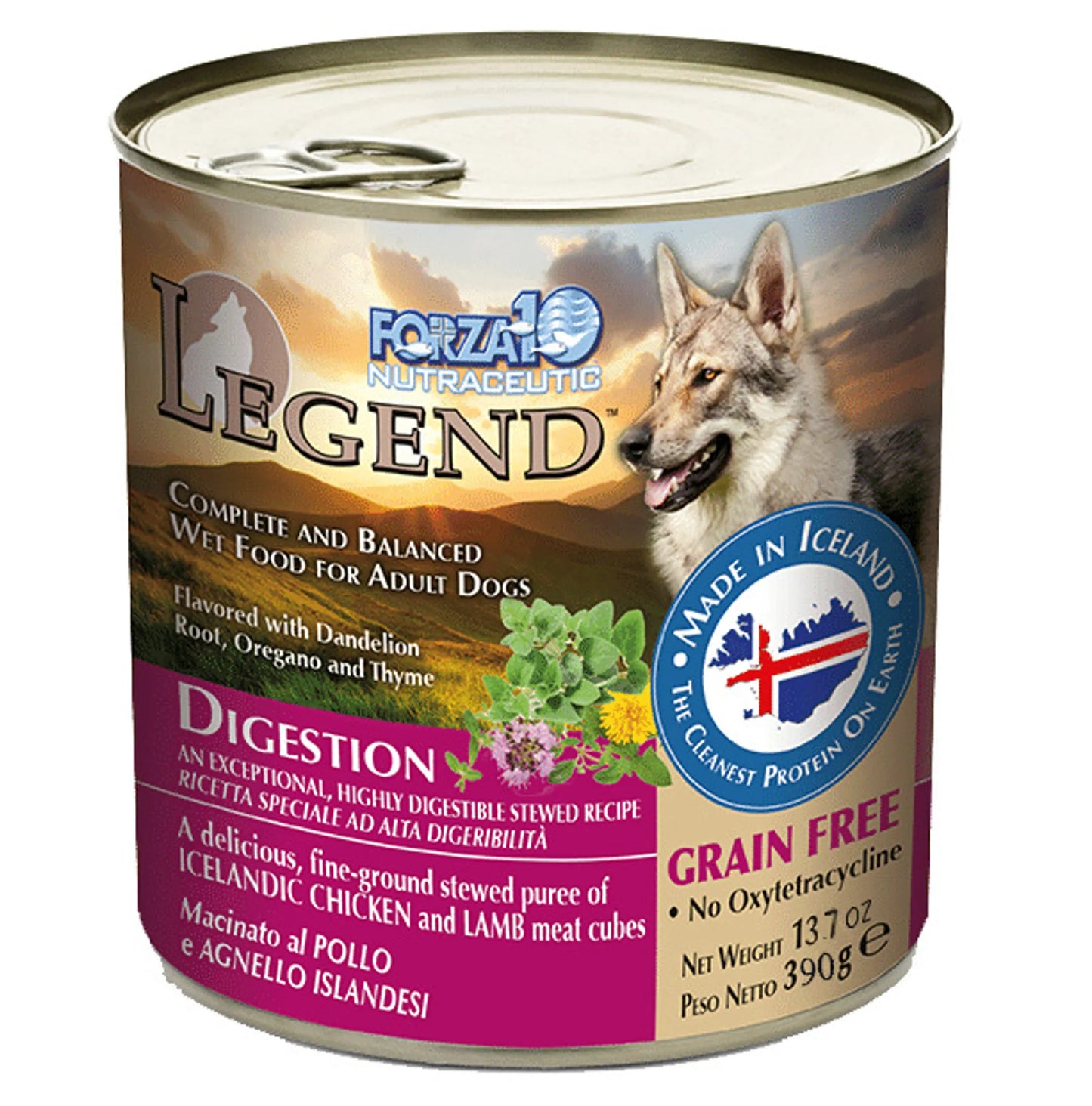 Forza10 Legend Digestion Icelandic Chicken & Lamb Recipe Grain-Free Canned Dog Food