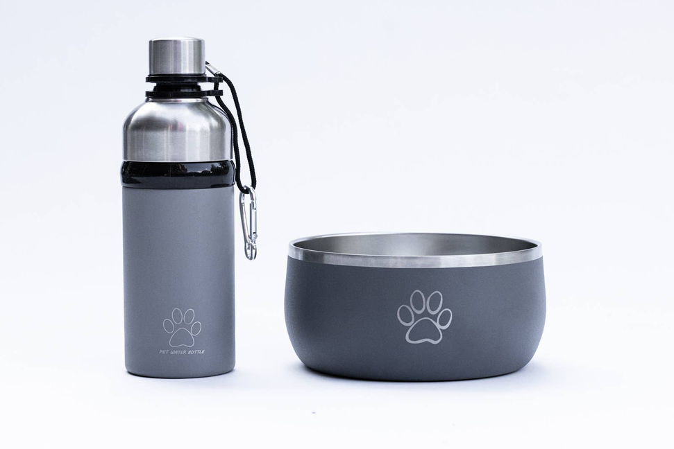 Pet Water Bottle & Dog Bowl Set