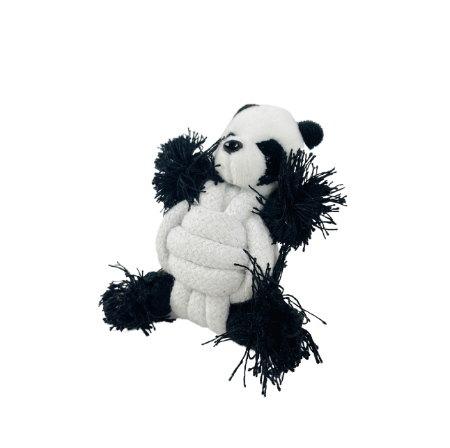 Eco-Panda Dog Rope Toy|Handmade Dog Tug Toys | Dog Chew Toy